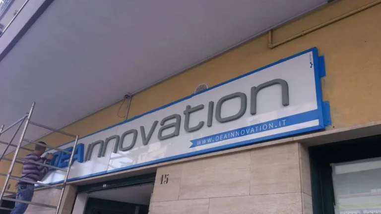 Insegna 3D polistirolo e dibond Dea Innovation (2) (ilpolistirolo)