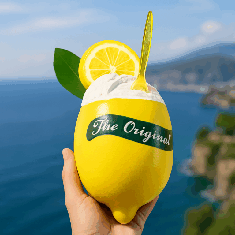 Limone di sorrento, fake food, scultura in polistirolo