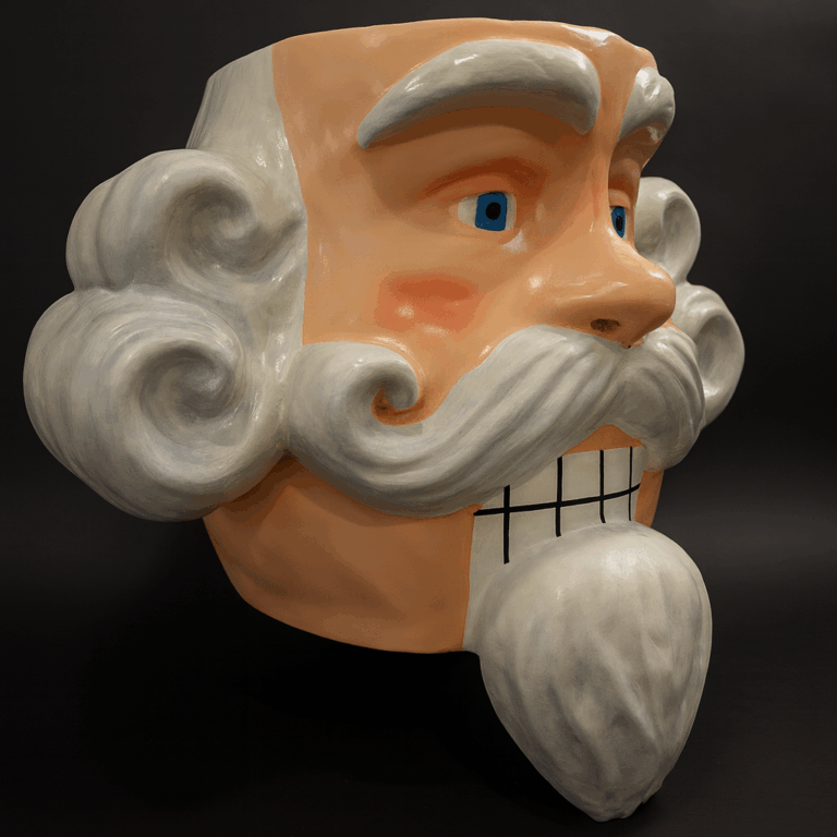 testa scenografica di un Nutcracker (Schiaccianoci)