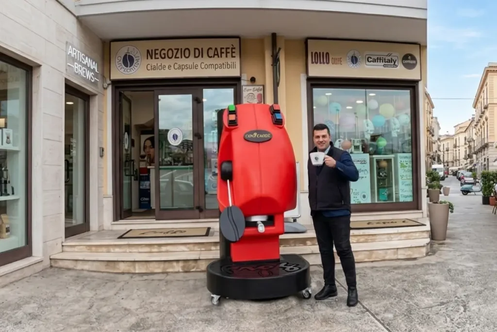 Realizzazione Monumentale Macchina Caffè Frog
